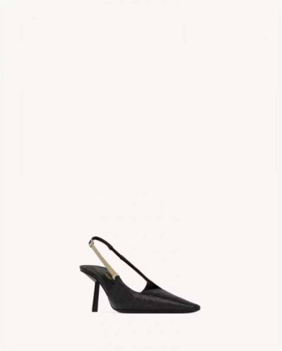 Saint Laurent Geometrische hak slingbacks Black Dames