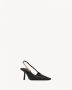 Saint Laurent Geometrische hak slingbacks Black Dames - Thumbnail 3