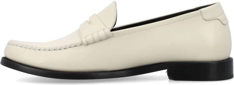 Saint Laurent Gesloten Pearl Penny Loafer Schoenen Beige Heren