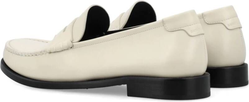 Saint Laurent Gesloten Pearl Penny Loafer Schoenen Beige Heren