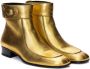 Saint Laurent Gouden Leren Laarzen Yellow Dames - Thumbnail 2