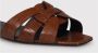 Saint Laurent Hagedis-effect Leren Gevlochten Sandalen Brown Dames - Thumbnail 3