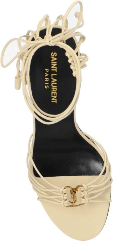 Saint Laurent Hakken sandalen Babylone Beige Dames