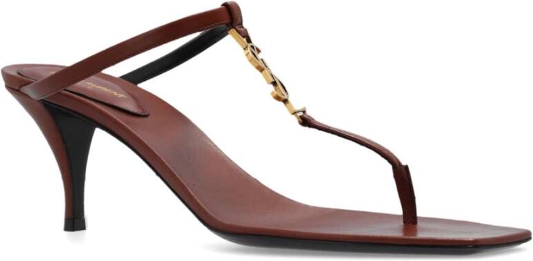 Saint Laurent Hakken Sandalen Cassandra Brown Dames