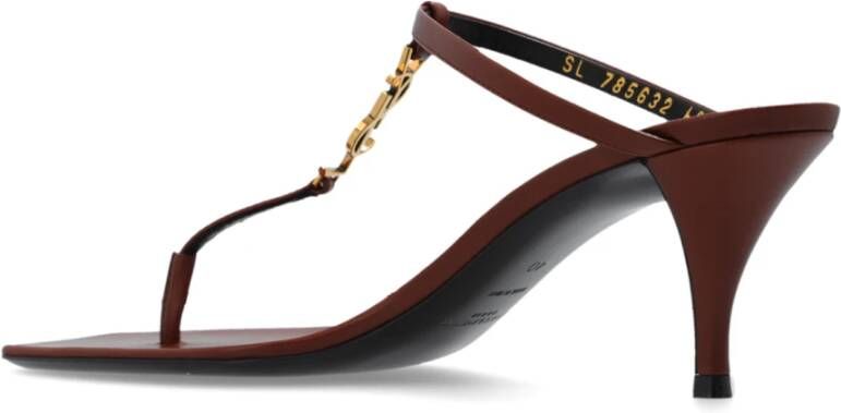 Saint Laurent Hakken Sandalen Cassandra Brown Dames