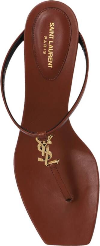 Saint Laurent Hakken Sandalen Cassandra Brown Dames