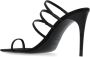 Saint Laurent Satin Sandalen met Strass Logo Black Dames - Thumbnail 9