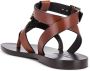 Saint Laurent Hardy Leren Platte Sandalen Brown Dames - Thumbnail 2