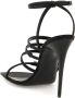 Saint Laurent Zwarte Strass Sandalen met YSL Initialen Black Dames - Thumbnail 7