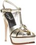 Saint Laurent Zilveren Tribute Hoge Hak Sandalen Grijs Dames - Thumbnail 2