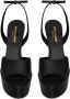 Saint Laurent Zwarte Leren Hoge Hak Sandalen Zwart Dames - Thumbnail 3