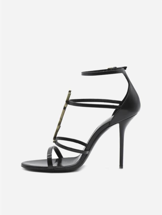 Saint Laurent Stijlvolle hoge hak sandalen Zwart Dames