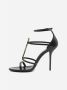 Saint Laurent Stijlvolle hoge hak sandalen Zwart Dames - Thumbnail 4