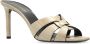 Saint Laurent Stijlvolle Leren Muiltjes Beige Dames - Thumbnail 8