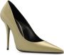 Saint Laurent Instinct stiletto pumps in satijn Yellow Dames - Thumbnail 4