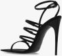 Saint Laurent Zwarte Strass Sandalen met YSL Initialen Black Dames - Thumbnail 9