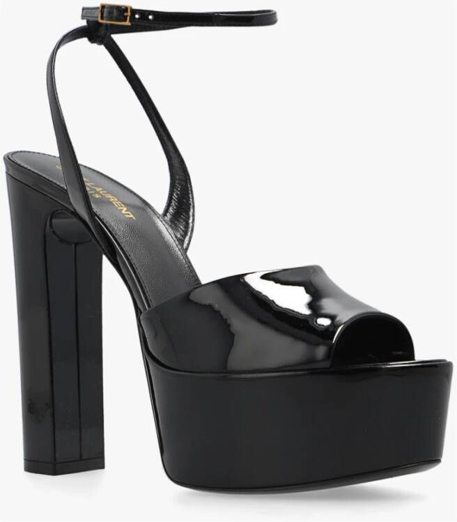 Saint Laurent Jodie platform sandalen Black Dames