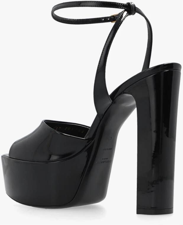 Saint Laurent Jodie platform sandalen Black Dames