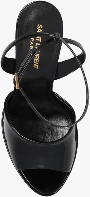 Saint Laurent Jodie platform sandalen Black Dames