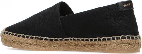 Saint Laurent Klassieke Espadrilles van Zwart Canvas Black Dames