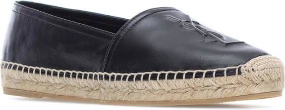 Saint Laurent Klassieke Espadrilles Zwart Canvas Black Dames