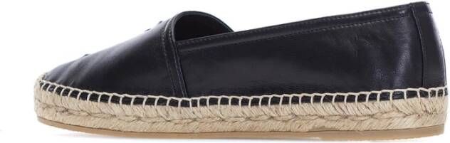 Saint Laurent Klassieke Espadrilles Zwart Canvas Black Dames