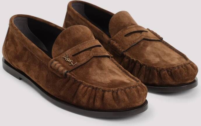 Saint Laurent Klassieke Loafer Schoen Brown Dames