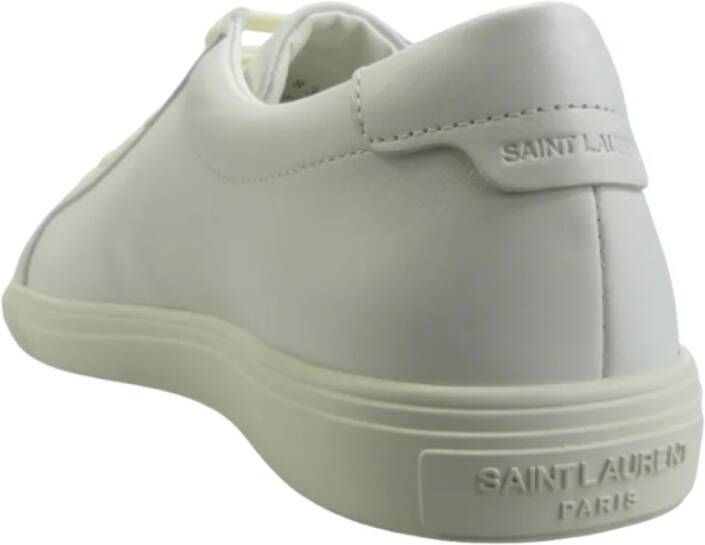 Saint Laurent Klassieke Witte Sneakers Beige Heren