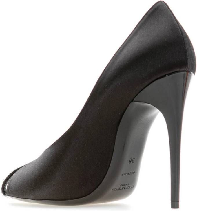 Saint Laurent Klassieke Zwarte Leren Pumps Black Dames