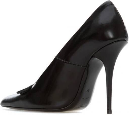 Saint Laurent Klassieke Zwarte Leren Pumps Black Dames