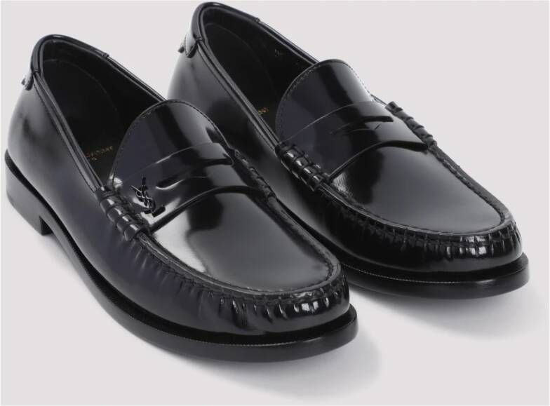 Saint Laurent Klassieke Zwarte Loafer Schoenen Black Dames