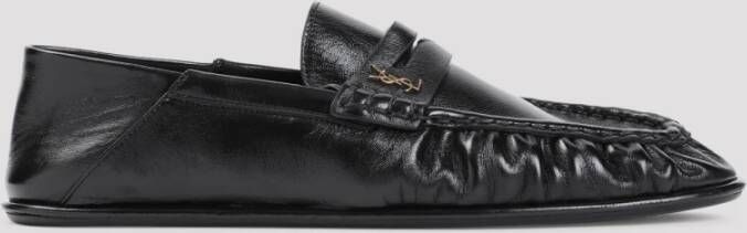 Saint Laurent Klassieke Zwarte Loafer Schoenen voor Mannen Black Heren