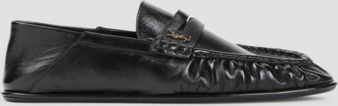 Saint Laurent Klassieke Zwarte Loafer Schoenen voor Mannen Black Heren