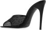 Saint Laurent Kristal Mesh Hak Muiltjes Black Dames - Thumbnail 3