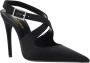 Saint Laurent Kristal Sluiting Zijden Pumps Black Dames - Thumbnail 2