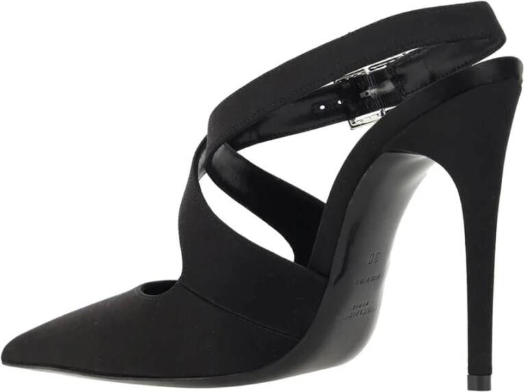 Saint Laurent Kristal Sluiting Zijden Pumps Black Dames