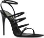 Saint Laurent Zwarte Strass Sandalen met YSL Initialen Black Dames - Thumbnail 9