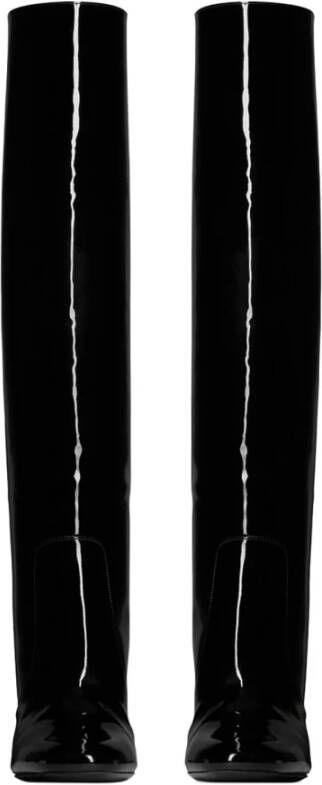 Saint Laurent Lakleren laarzen Made in Italy Black Dames