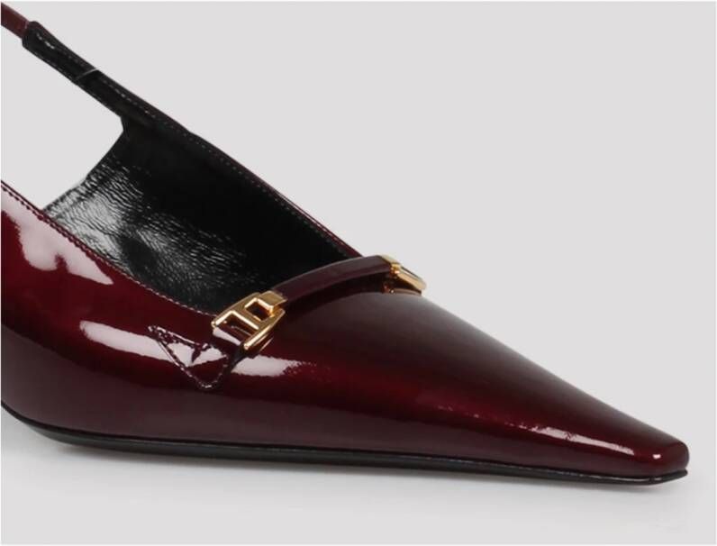 Saint Laurent Lakleren pumps met spoolhak Red Dames