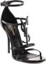 Saint Laurent Lakleren Stiletto Sandalen Zwart Dames - Thumbnail 2