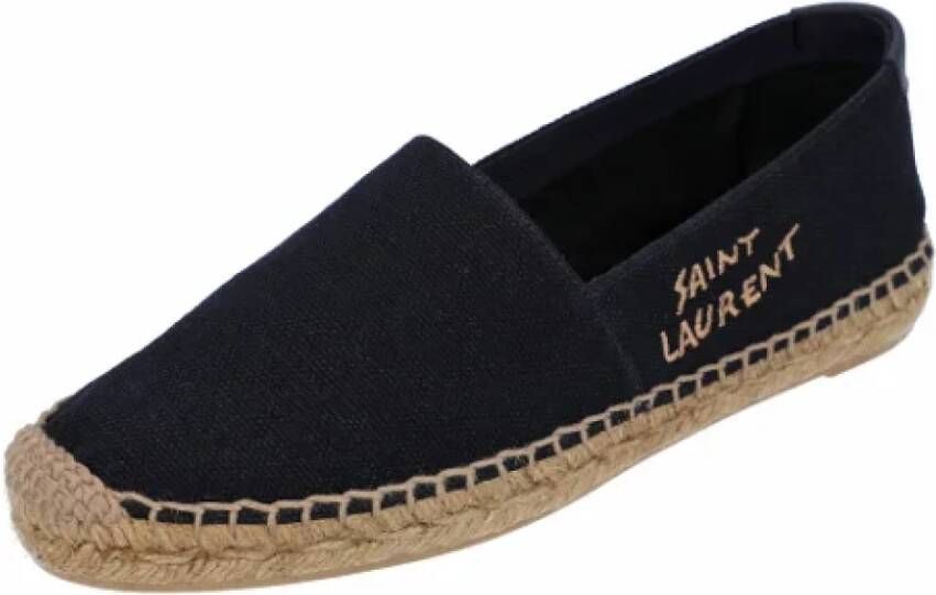 Saint Laurent Leather espadrilles Black Dames