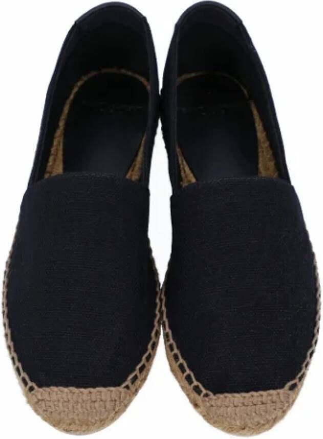 Saint Laurent Leather espadrilles Black Dames