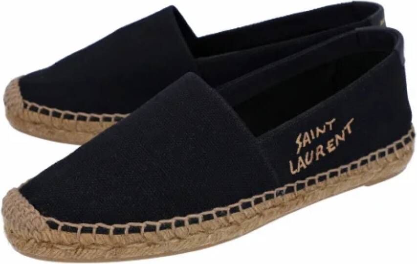 Saint Laurent Leather espadrilles Black Dames