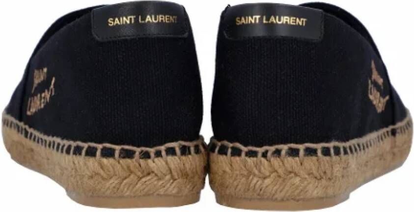 Saint Laurent Leather espadrilles Black Dames