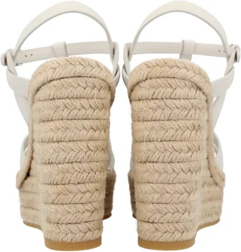 Saint Laurent Leather espadrilles White Dames