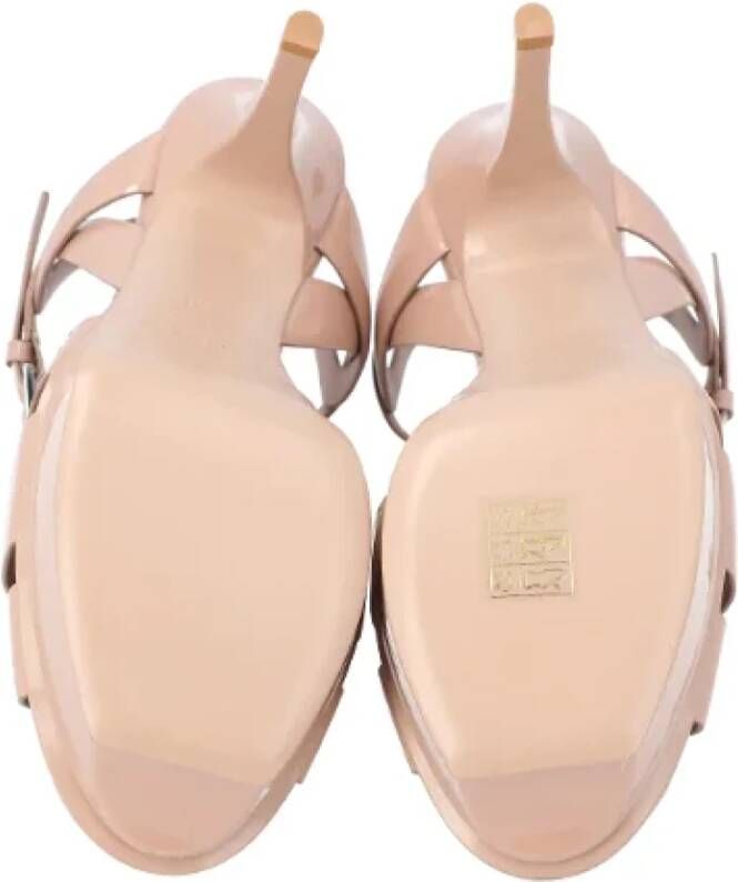 Saint Laurent Leather sandals Beige Dames