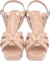 Saint Laurent Leather sandals Beige Dames - Thumbnail 2