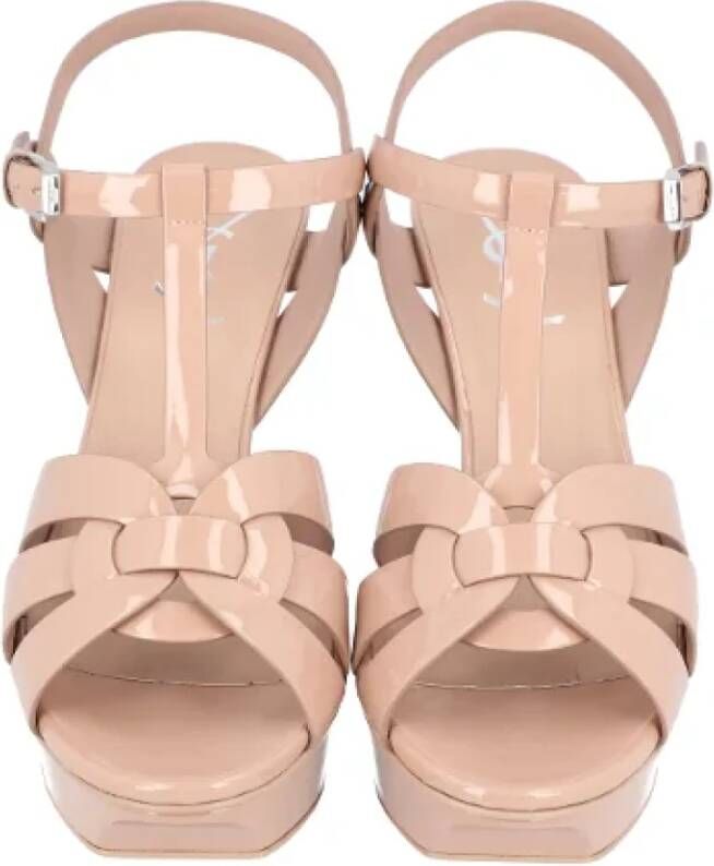 Saint Laurent Leather sandals Beige Dames