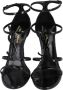 Saint Laurent Leather sandals Black Dames - Thumbnail 3