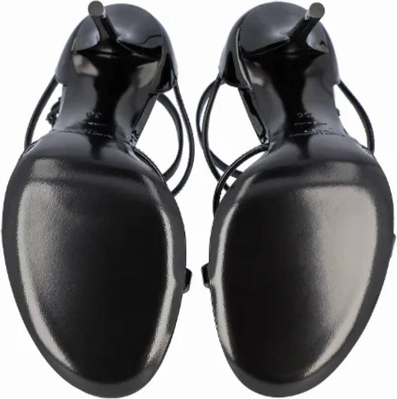 Saint Laurent Leather sandals Black Dames